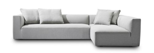 Juul 101 Hjørnesofa inkl. Rygpuder 297x197x65 cm - Prune 0026/Sortlakeret Træ