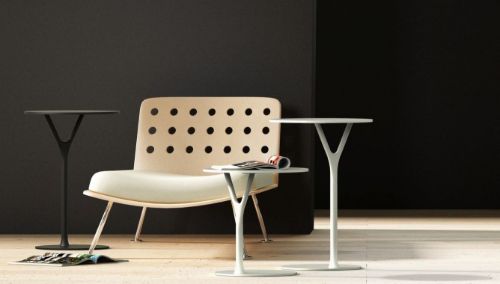 FROST WISHBONE Beistelltisch Tisch 1 Ø: 45 cm – Mattschwarz