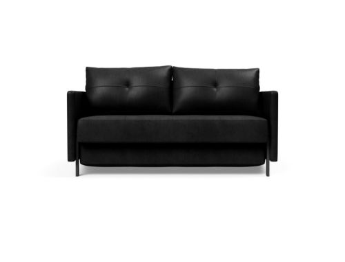 Innovation Living Cubed Schlafsofa mit Armlehnen L: 140 cm – Faunal Black/Matt Black
