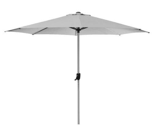 Cane-line Outdoor Sunshade Parasol m/Krank Ø: 300 cm - Light Grey/Mat Anodiseret Aluminium