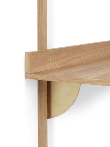 Ferm Living Sector Schreibtisch 87x45,1 cm - Eiche/Messing