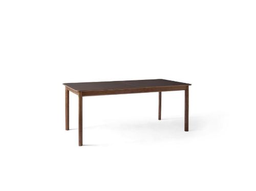 &Tradition Patch HW1 Extendable Table 180x90 cm - Oiled Walnut w. Cacao Orinoco 0749 Fenix Nano Laminate & Brass