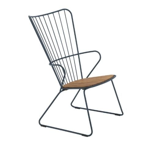 HOUE Paon Lounge Chair SH: 40 cm - Midnight Blue