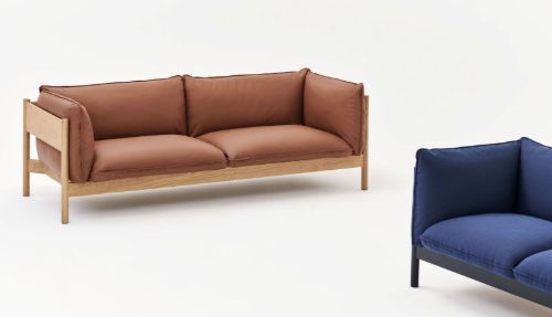 HAY Arbor 2-Sitzer B: 180 cm – Nevada NV2488S Cognac/geölte, gewachste massive Eiche