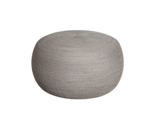 Cane-line Outdoor Circle Fodskammel Stor H: 43 cm - Taupe Soft Rope
