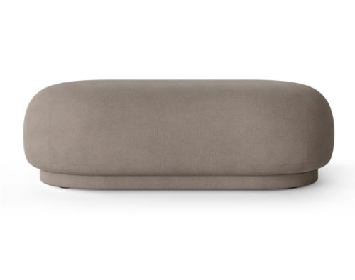 Ferm Living Rico Ottoman Brushed L: 124 cm - Warm Grey