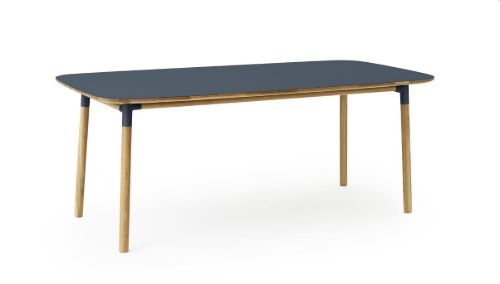 Normann Copenhagen Form Spisebord 95x200cm - Blå/Eg