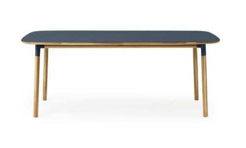 Normann Copenhagen Form Esstisch 95x200cm - Blau/Eiche