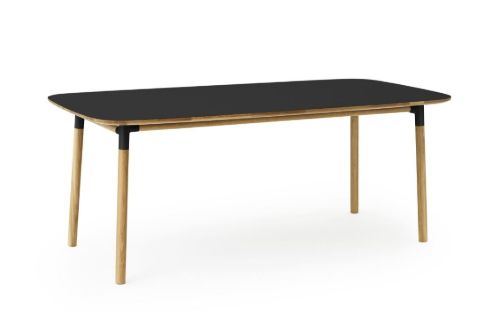 Normann Copenhagen Form Spisebord 95x200cm - Sort/Eg