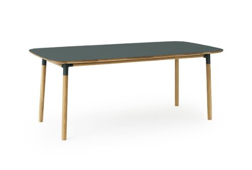 Normann Copenhagen Form Spisebord 95x200cm - Grøn/Eg