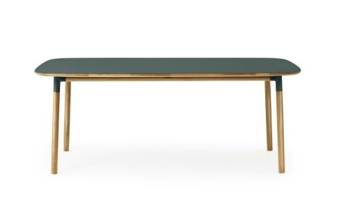 Normann Copenhagen Form Esstisch 95x200cm - Grün/Eiche