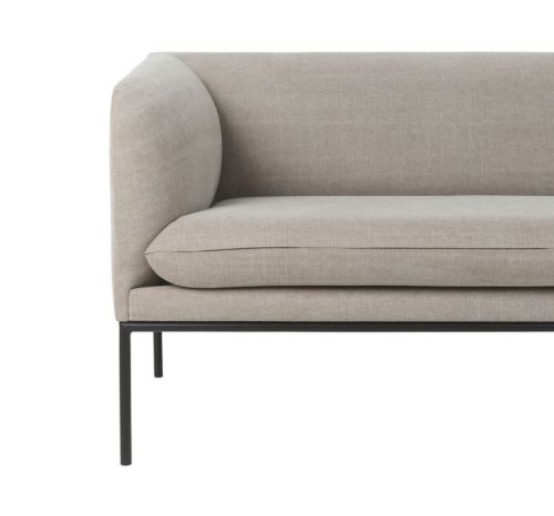 Ferm Living Turn 3-Sitzer-Baumwollleinen B: 200 cm – Natur