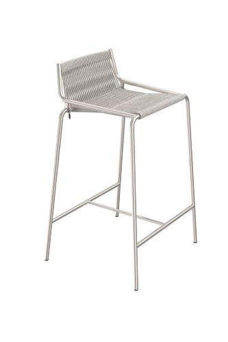 Thorup Copenhagen Noel Counter Chair SH: 67 cm - Børstet stål / Fair Grey C301.