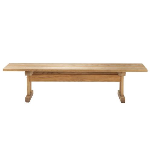 FDB Møbler M15 Ermelunden Bench ohne Rückenlehne SH: 43 cm – Thermo-Esche/Geölt