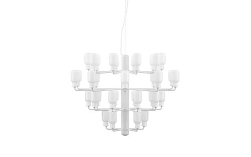 Normann Copenhagen Amp Lysekrone Large Ø: 85cm - Hvid/Hvid
