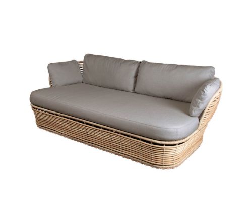 Cane-line Outdoor Basket 2 pers. Sofa inkl. hynder L: 201 cm - Natural/Taupe