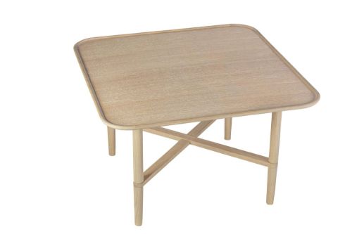 Haslev Opus Quadratischer Couchtisch 80x80 cm – Weiß geölte Eiche