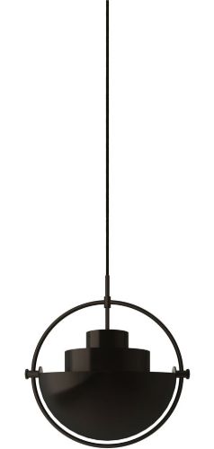 GUBI Multi-Lite Pendel Small Ø: 25,5 cm - Schwarzes Messing / Schwarzes Messing