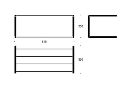 FROST NOVA Schuhregal 1 L: 60 cm – Poliertes Gold/Mattweiß