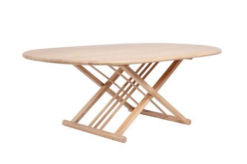 Haslev Safari Sofabord 100 120x80 cm - Eg Hvidolieret