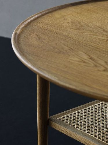 Haslev Athene Couchtisch 02 Ø: 90 cm - Eiche Weiß geölt