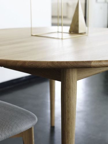 Haslev 897 Esstisch Ø: 105 cm - Weiß geölte Eiche
