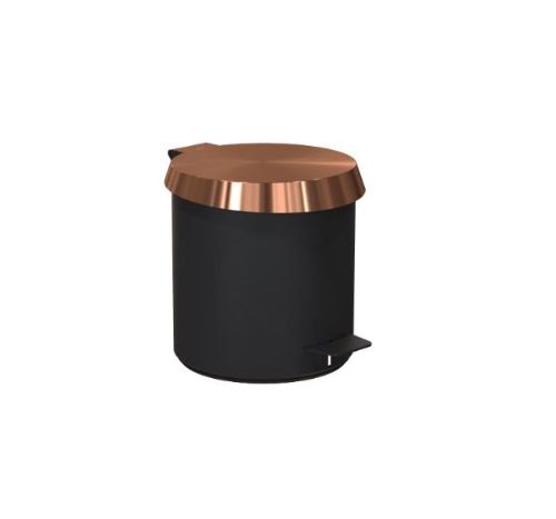 FROST Pedalspand 250 Small 6L - Mat Sort/Børstet Kobber