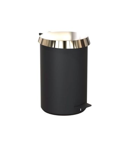 FROST Pedalspand 350 Medium 10L - Mat Sort/Poleret Guld