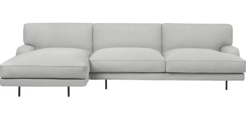GUBI Flaneur Sofa m. Chaise Longue B: 270 cm - Black / Fame Hybrid 1101