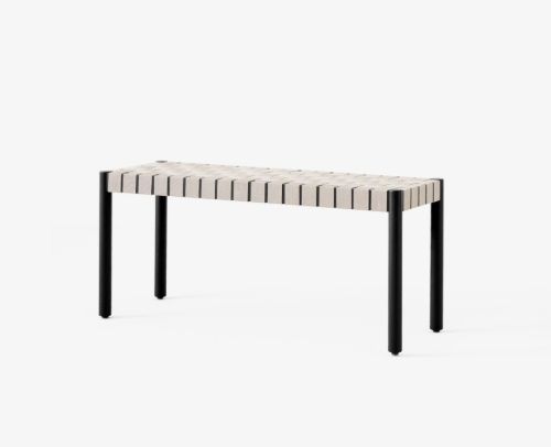 &Tradition TK4 Betty Bench Small B: 105cm - Black/Natural Linen