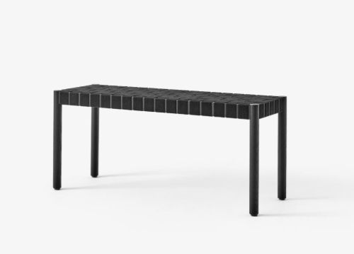 &Tradition TK4 Betty Bench Small B: 105cm - Black/Black Linen