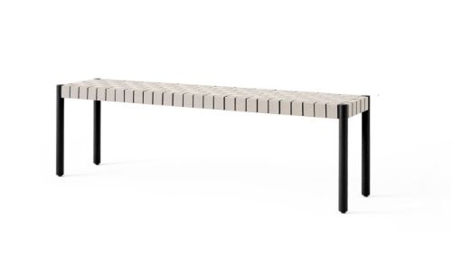 &Tradition TK5 Betty Bench Large B: 157cm - Black/Natural Linen