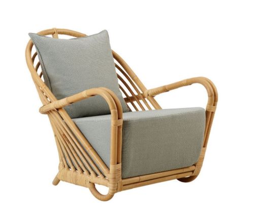 Sika-Design Charlottenborg Stol SH: 39 cm - Alurattan Natural/Taupe Sæde- og Ryghynde m. Quick Dry Foam