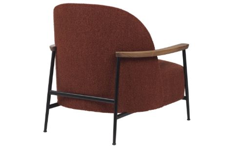 GUBI Sejour Lounge Chair Vollgepolstert W Armlehne SH: 35 cm – Walnuss / Harfe 007