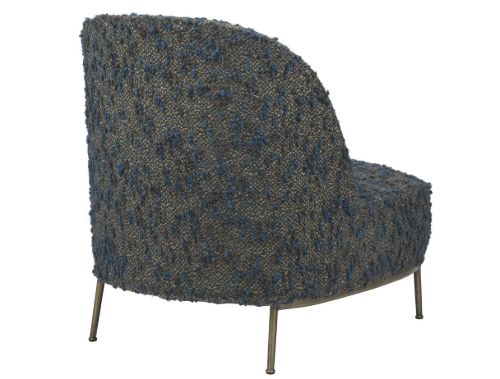 GUBI Sejour Lounge Chair Vollgepolstert SH: 35 cm - Antikmessing / Woodstock