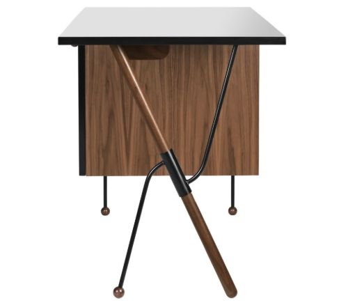 GUBI 62 Schreibtisch 120x60 cm - Amerikanischer Walnuss