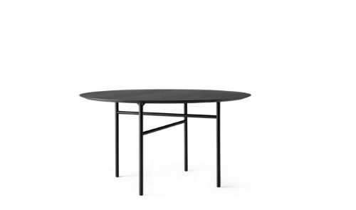 Audo Copenhagen Snaregade Dining Table Round Ø: 120 cm - Black Steel / Black Oak