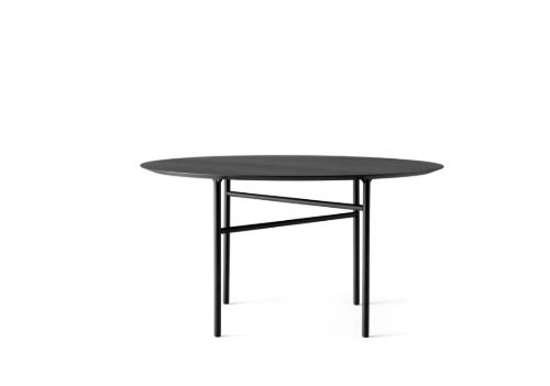 Audo Copenhagen Snaregade Esstisch Rund Ø: 120 cm - Schwarzer Stahl / Schwarze Eiche