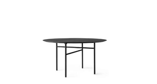 Audo Copenhagen Snaregade Dining Table Round Ø: 138 cm - Black Steel / Black Oak
