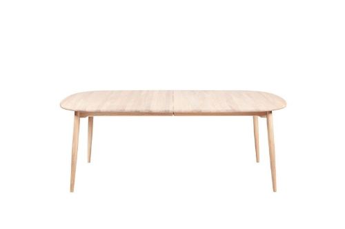 Haslev Symphony 78 Ovalt Spisebord 105 x 200 cm - Hvidolieret Eg