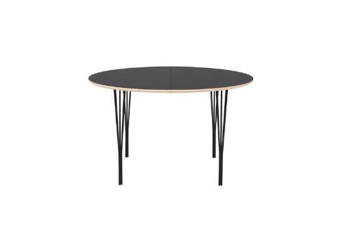 Haslev Symphony 82 Spisebord Ø: 105 cm - Grafit Laminat / Sort