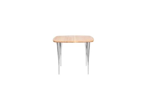 Haslev Symphony 86 Spisebord 90 x 90 cm - Olieret Eg / Chrome