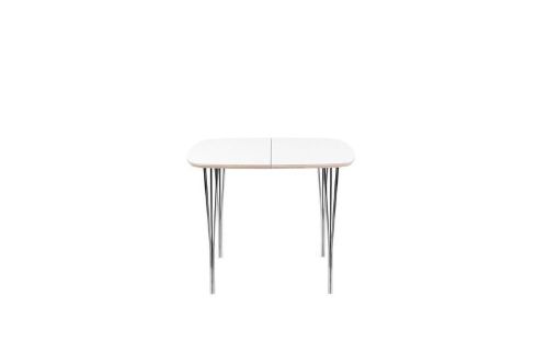 Haslev Symphony 86 Spisebord 90 x 90 cm - Hvid Laminat / Chrome