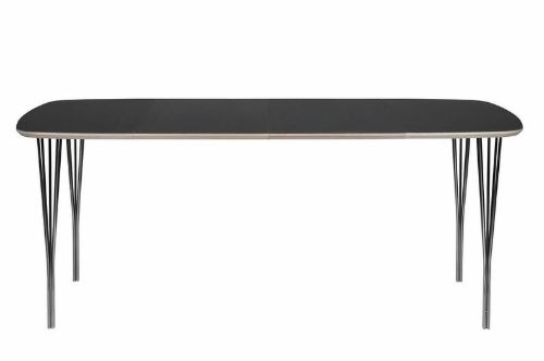 Haslev Symphony 86 Esstisch 90 x 90 cm – Graphitlaminat / Chrom