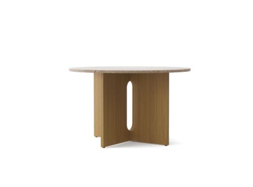 Audo Copenhagen Androgynous Esstisch Ø: 120 cm – Eiche Natur/Kunis Breccia Sand