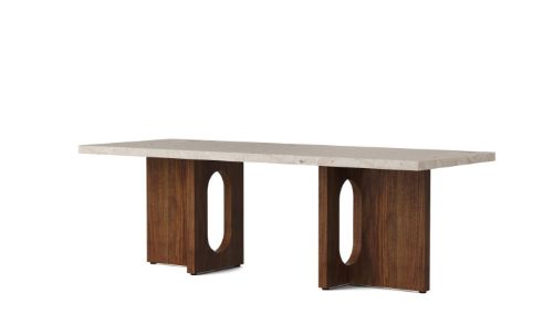 Audo Copenhagen Androgyne Loungetisch 120x45 cm - Walnuss / Kunis Breccia Sand