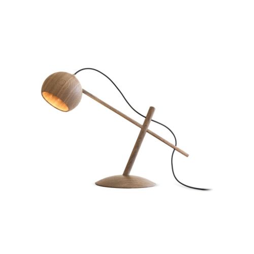 Brdr. Krüger Lune Bordlampe H: 40cm - Røget Olieret Eg