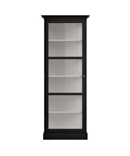 Lindebjerg Design Classic V1 Vitrineskab Venstrehængt Dør 70x210 cm - Black