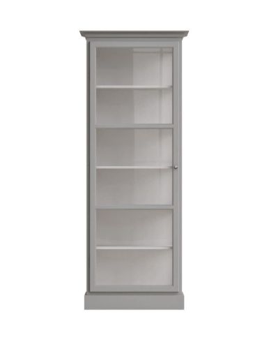 Lindebjerg Design Classic V1 Vitrineskab Venstrehængt Dør 70x210 cm - Grey