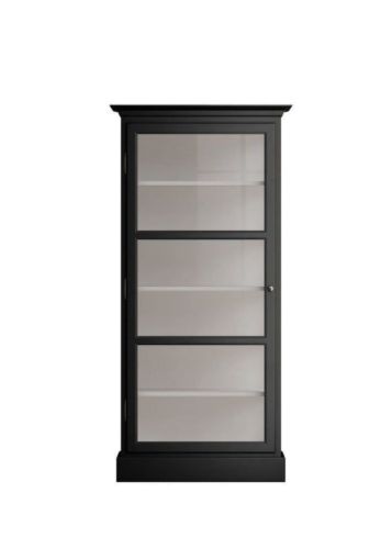 Lindebjerg Design Classic V3 Vitrineskab Venstrehængt Dør 80x170 cm - Black